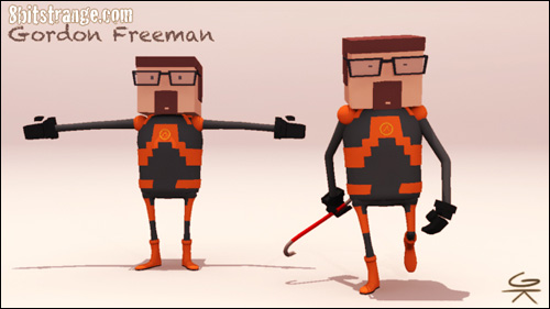 8 Bit Strange artwork Freeman