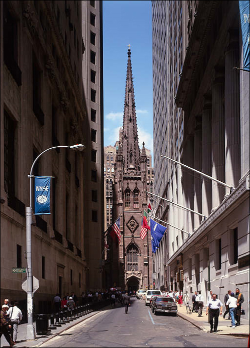 Wall Street et Trinity Church