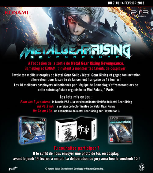 Concours cosplay Metal Gear Rising Revengeance