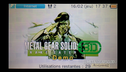 Demo Metal Gear Solid: Snake Eater 3D