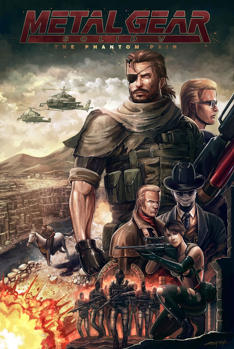 Six affiches de Metal Gear Solid V réalisées comme celles des films des années 80