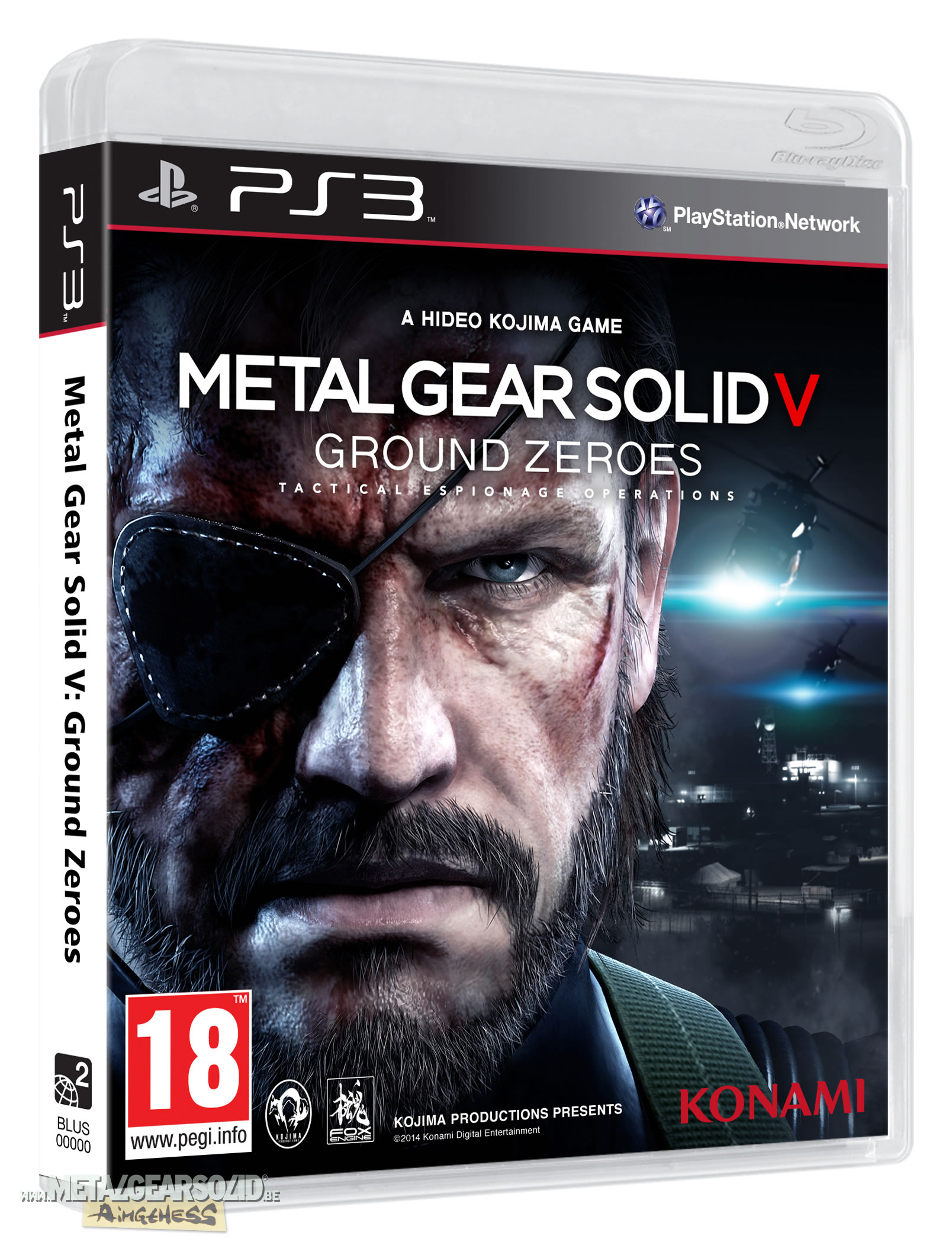 La jaquette PS3 europenne de Metal Gear Solid V : Ground Zeroes