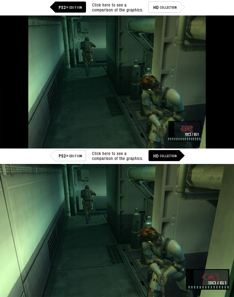 Metal Gear Solid HD Collection comparaisons