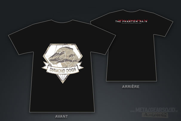 De nouveaux t-shirts MGSV The Phantom Pain estampills Diamond Dogs