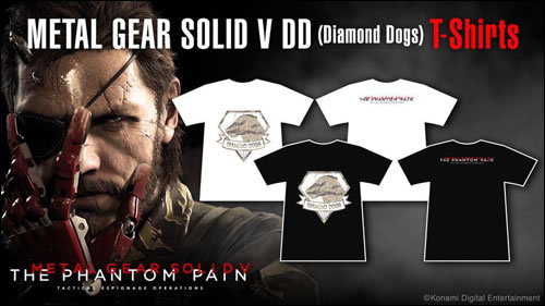De nouveaux t-shirts MGSV The Phantom Pain estampillés Diamond Dogs
